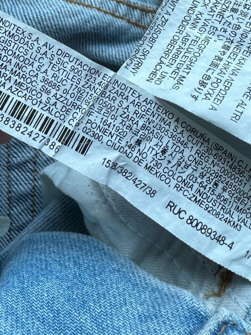 Zara x Barbie™ The Movie Straight-Leg Jeans — Light Wash — Size EU 38 / US 6 NWT - Picture 13 of 15